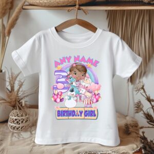 Personalized Custom Birthday Doc McStuffins White T-Shirt or Onesie