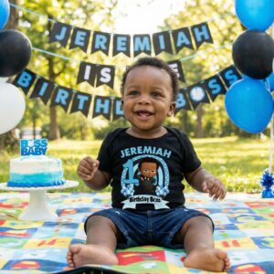 All Sizes Personalized Custom Birthday Boss Baby Black Boy Black T-Shirt or Onesie