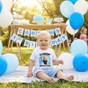 All Sizes Personalized Custom Birthday Boss Baby Boy White T-Shirt or Onesie