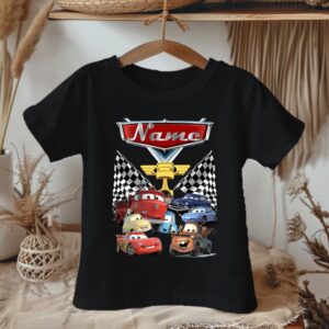 All Sizes Personalized Custom Name Cars Group Black T-Shirt or Onesie