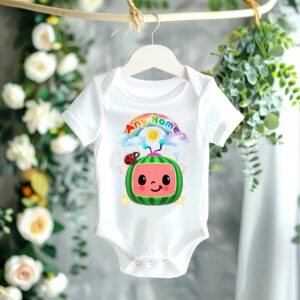 All Sizes Personalized Custom Name CoComelon TV Boys White T-Shirt or Onesie