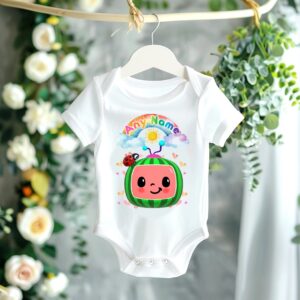 All Sizes Personalized Custom Name CoComelon TV Girls White T-Shirt or Onesie
