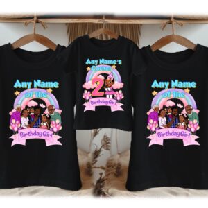 Personalized Custom Birthday Gracie's Corner Baby Cece Family Black T-Shirts