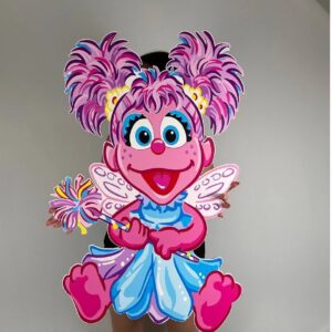 Yard Sign Decor Prop 4 Foot Cutout Sesame Street Abby Cadabby Life Size Birthday Party Home