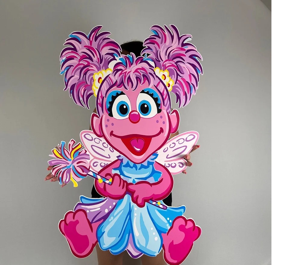 Yard Sign Decor Prop 4 Foot Cutout Sesame Street Abby Cadabby Life Size Birthday Party Home