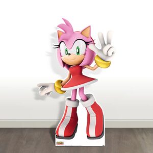 Yard Sign Decor Prop 4 Foot Cutout Sonic the Hedgehog Modern Amy Rose Life Size Birthday Party Home