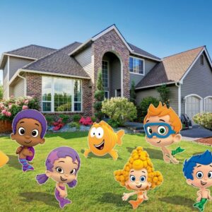 Yard Sign Decor Prop Cutout Bubble Guppies Characters Life Size Birthday Party Home