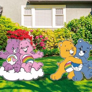 Yard Sign Decor Prop Cutout Care Bears Life Size Birthday Party Home