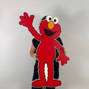 Yard Sign Decor Prop 3 Foot Cutout Sesame Street Elmo Waving Life Size Birthday Party Home