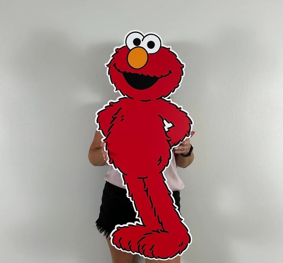 Yard Sign Decor Prop 3 Foot Cutout Sesame Street Elmo Hands behind back Life Size Birthday Party Home