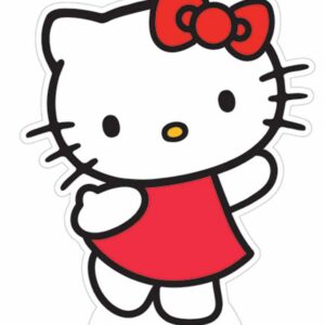 Yard Sign Decor Prop 4 Foot Cutout Hello Kitty Red Dress Life Size Birthday Party Home