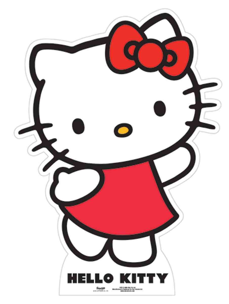 Yard Sign Decor Prop 4 Foot Cutout Hello Kitty Red Dress Life Size Birthday Party Home
