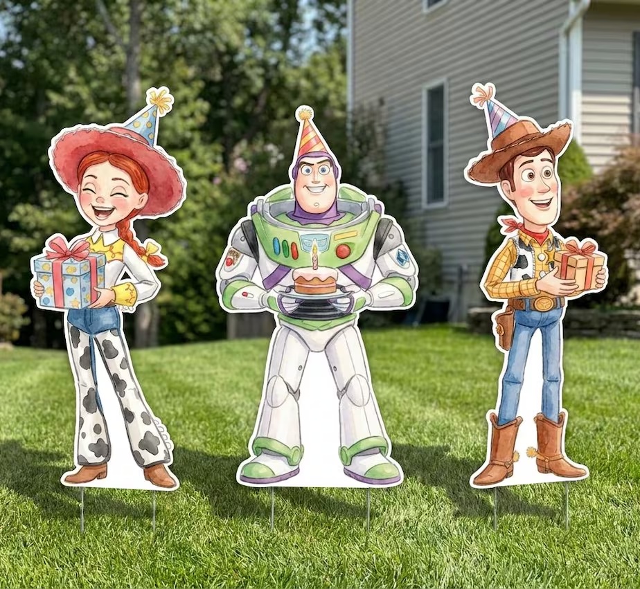 Yard Sign Decor Prop Cutout Toy Story Jessie Buzz Woody Birthday Party Life Size Birthday Party Home