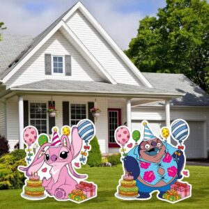 Yard Sign Decor Prop Cutout Lilo and Stitch Angel Jumba Birthday Party Life Size Birthday Party Home