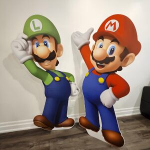 Yard Sign Decor Prop Cutout Super Mario Game Luigi and Mario Life Size Birthday Party Home
