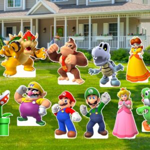 Yard Sign Decor Prop Cutout Super Mario Game Characters Life Size Birthday Party Home