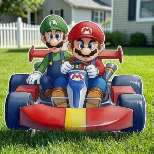 Yard Sign Decor Prop 4 Foot Cutout Super Mario Kart Mario Luigi Life Size Birthday Party Home