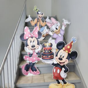 Yard Sign Decor Prop Cutout Mickey and Friends Birthday Party Life Size Birthday Party Home