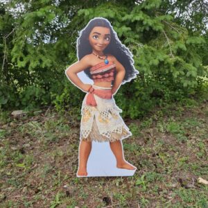 Yard Sign Decor Prop 5 Foot Cutout Princess Moana Life Size Birthday Party Home
