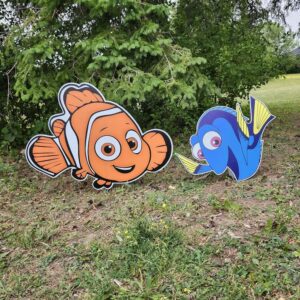 Yard Sign Decor Prop Cutout Finding Nemo and Dory Life Size Birthday Party Home