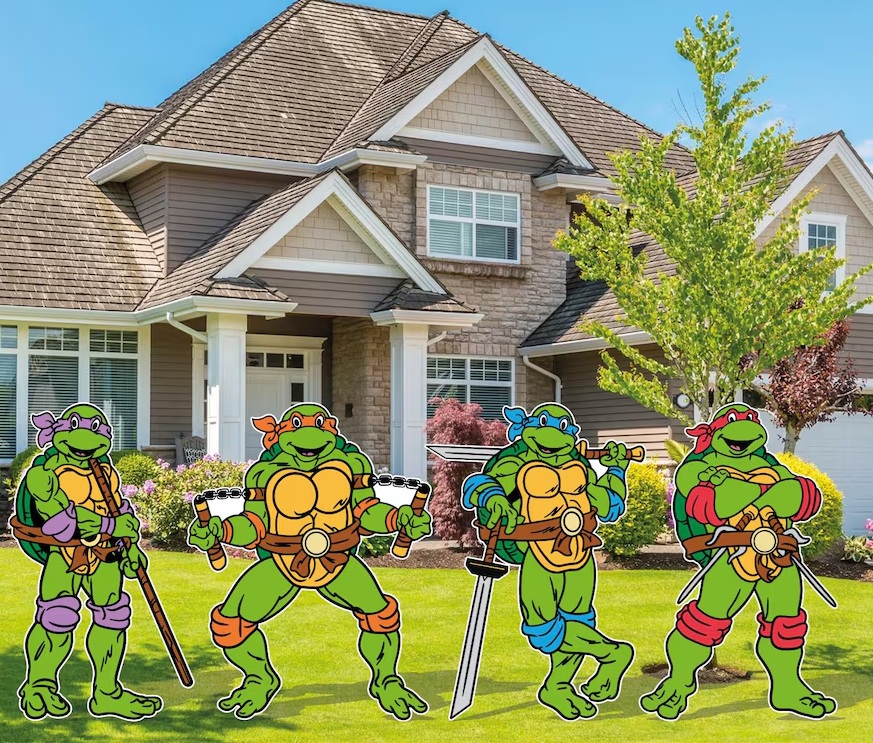 Yard Sign Decor Prop Cutout TMNT Ninja Turtles Life Size Birthday Party Home