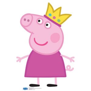 Yard Sign Decor Prop 4 Foot Cutout Peppa Pig Princess Crown Life Size Birthday Party Home