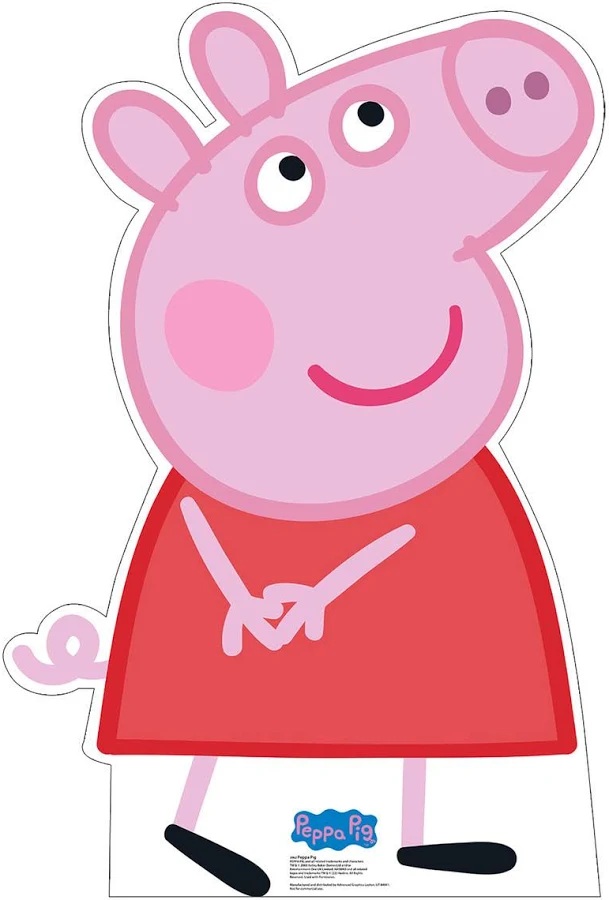 Yard Sign Decor Prop 4 Foot Cutout Peppa Pig Silly Life Size Birthday Party Home