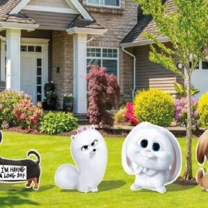 Yard Sign Decor Prop Cutout Secret Life of Pets Characters Dogs Birthday Party Life Size Birthday Party Home
