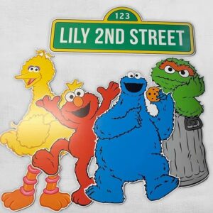 Yard Sign Decor Prop Cutout Sesame Street Characters Street Sign Personalized Life Size Birthday Party Home