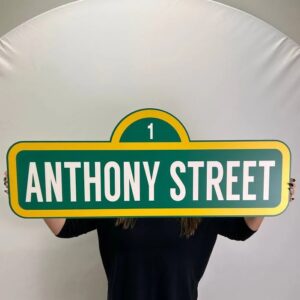Yard Sign Decor Prop 3 Foot Cutout Sesame Street Sign Personalized Life Size Birthday Party Home