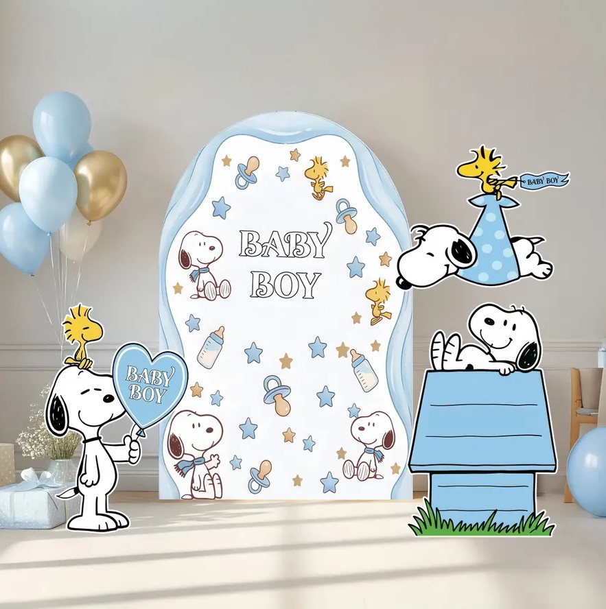 Yard Sign Decor Prop Cutout Snoopy Baby Boy Baby Shower Life Size Birthday Party Home
