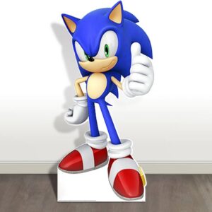 Yard Sign Decor Prop 4 Foot Cutout Sonic the Hedgehog Modern Life Size Birthday Party Home