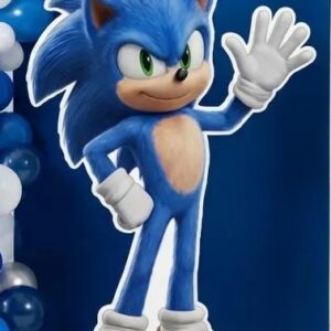Yard Sign Decor Prop 4 Foot Cutout Sonic the Hedgehog Movie Sonic Life Size Birthday Party Home