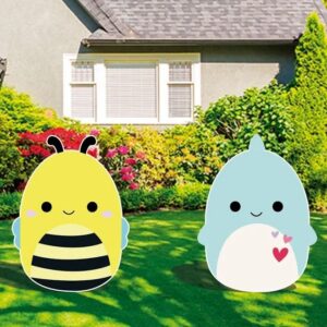 Yard Sign Decor Prop Cutout Squishmallows Bee Dolphin Life Size Birthday Party Home
