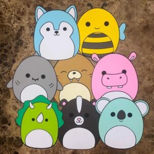 Yard Sign Decor Prop 4 Foot Cutout Squishmallows Group Life Size Birthday Party Home