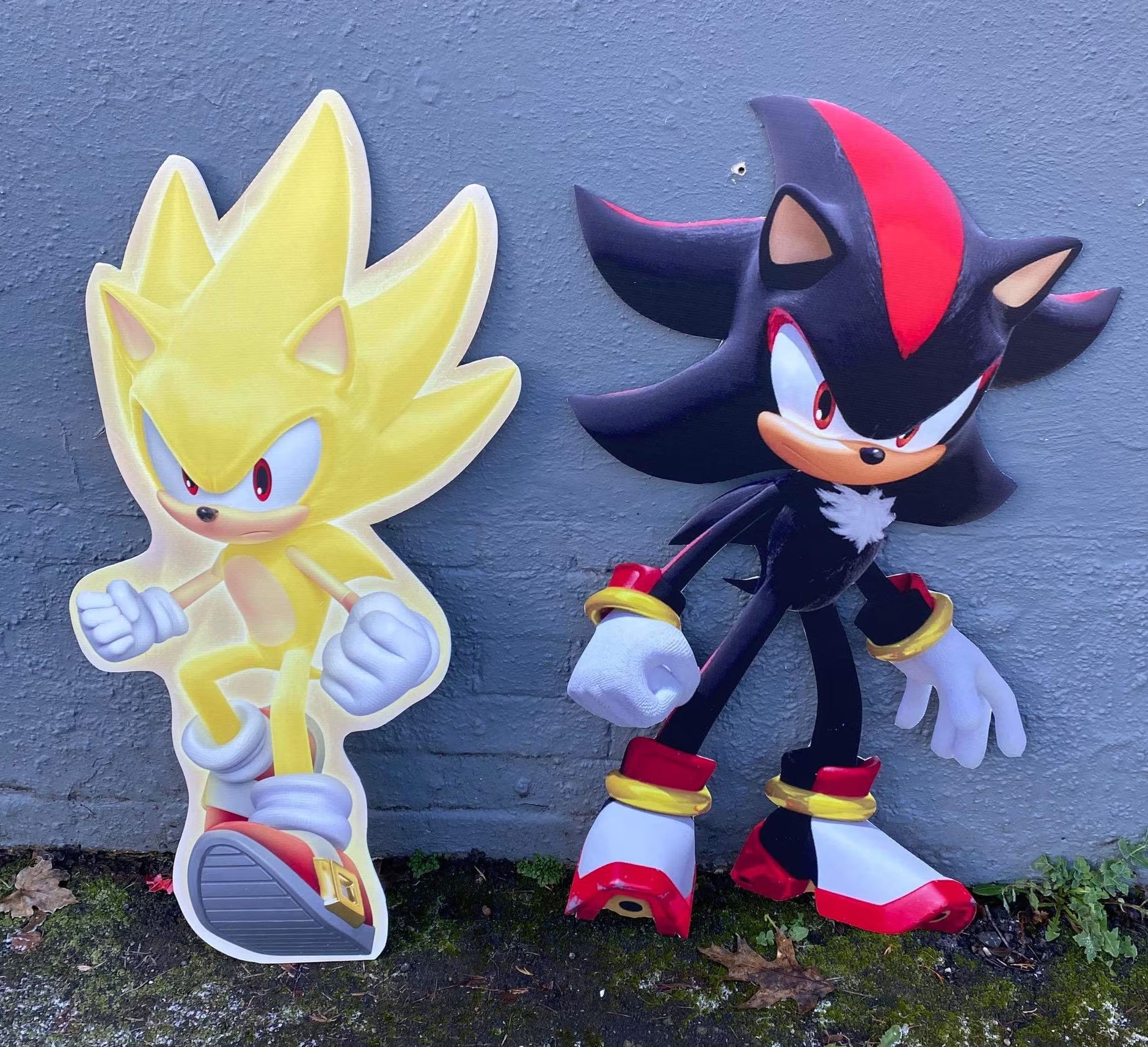 Yard Sign Decor Prop Cutout Sonic the Hedgehog Modern Super Sonic Shadow Life Size Birthday Party Home
