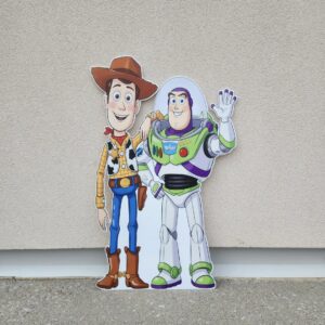 Yard Sign Decor Prop 5 Foot Cutout Toy Story Woody and Buzz Lightyear Life Size Birthday Party Home