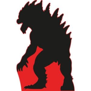Yard Sign Decor Prop 5 Foot Cutout Godzilla Zilla Silhouette Life Size Birthday Party Home
