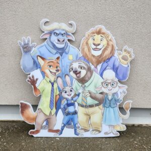 Yard Sign Decor Prop 4 Foot Cutout Zootopia Characters Life Size Birthday Party Home